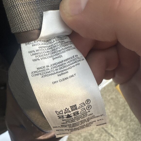 Brooks Brothers 346 Madison Fit Men 44 Brown Glen Plaid Wool Blazer Jacket - Picture 9 of 10